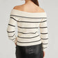 525 America - Sierra Off Shoulder Striped Pullover
