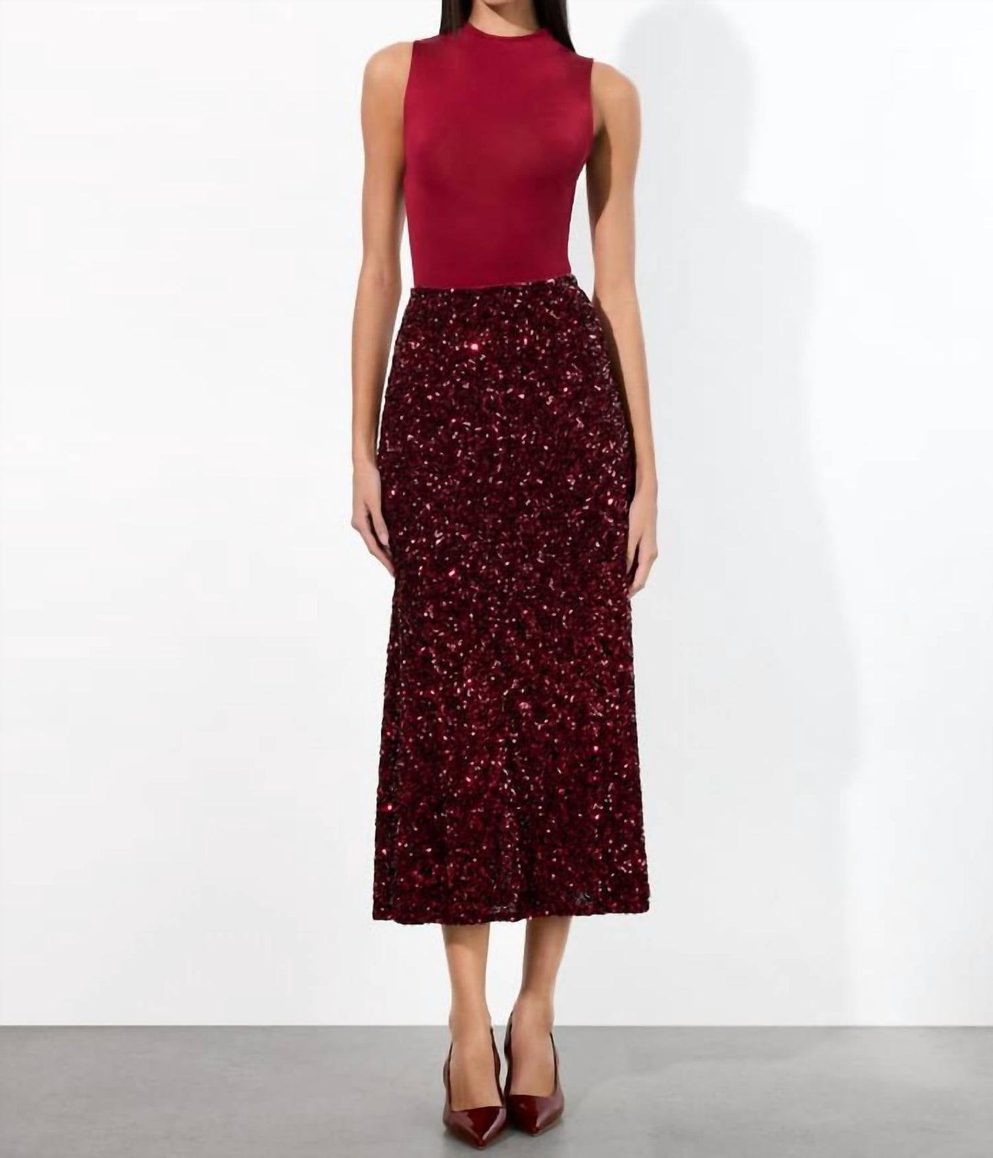Alice + Olivia - Maeve Sequin Slip Skirt