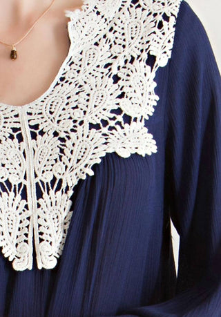 Entro - Bell Sleeve Crochet Top