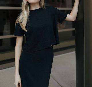 Z Supply - Sway Textured Cropped Short Sleeve Tee