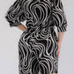 Karen T Design - Swirl Print Wrap Romper