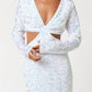 Blue Blush - Always Celebrating Cut Out Dress