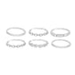 Allyanna Gifts - Women's 6 Band Cubic Zirconia Stackable Ring Set