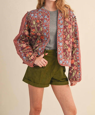 &Merci - Women's Print Quilted Jacket