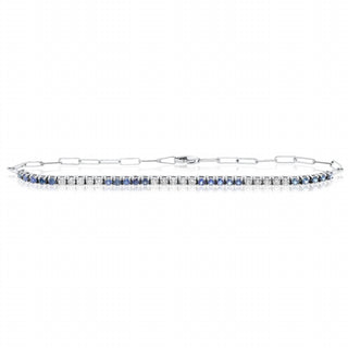 Diana M Jewels - Diamond And Sapphire Tennis Bracelet