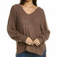 Project Social T - ISABEL COZY RIB NOTCH NECK RELAXED TUNIC