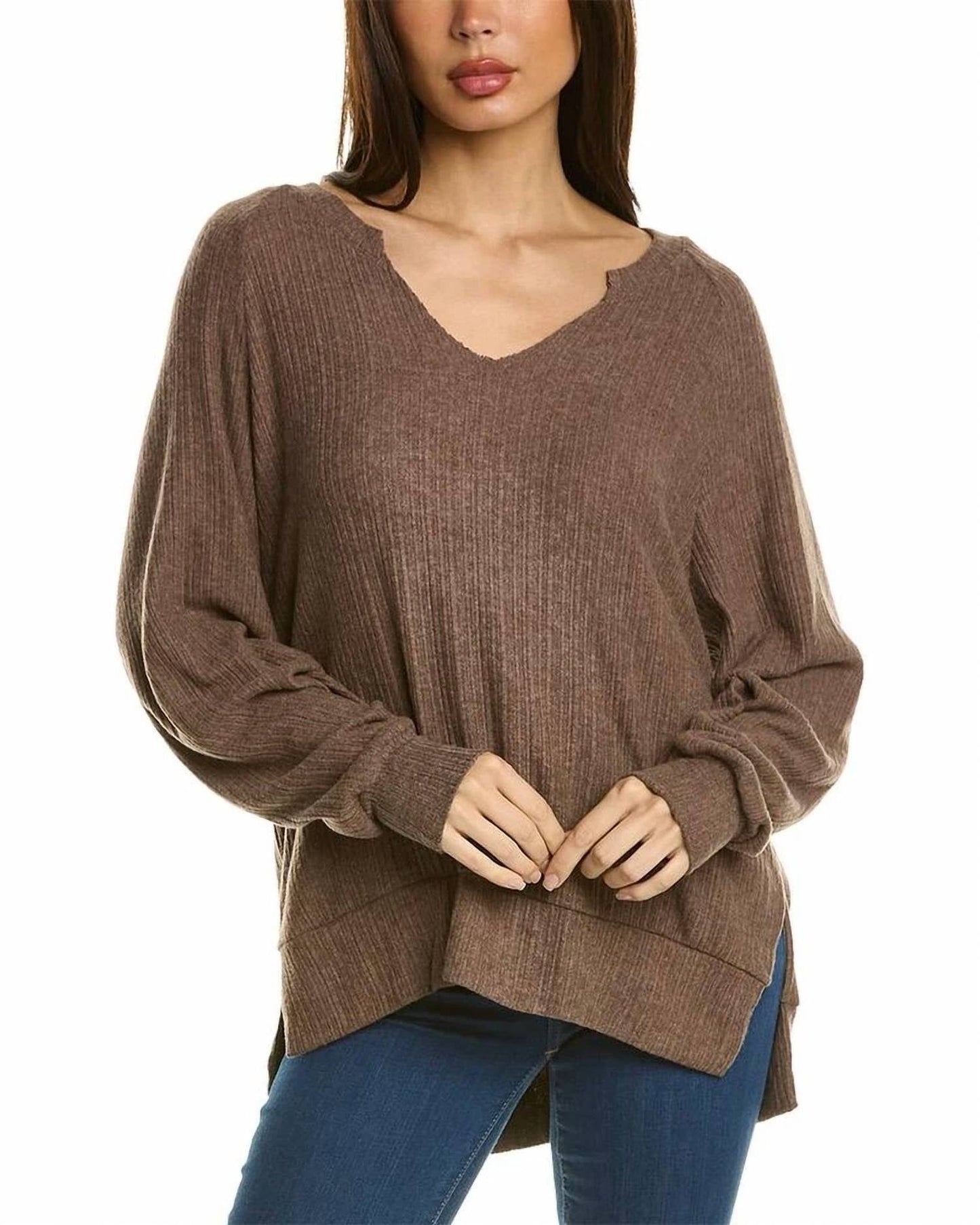 Project Social T - ISABEL COZY RIB NOTCH NECK RELAXED TUNIC