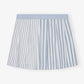 Ganni - Stripe Cotton Pleated Mini Skirt