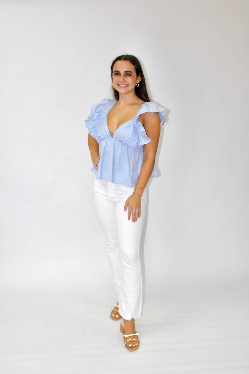Day + Moon - Calista Ruffle Sleeve Blouse