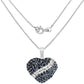 4.60 Carat Genuine Blue Sapphire and White Topaz .925 Sterling Silver Pendant