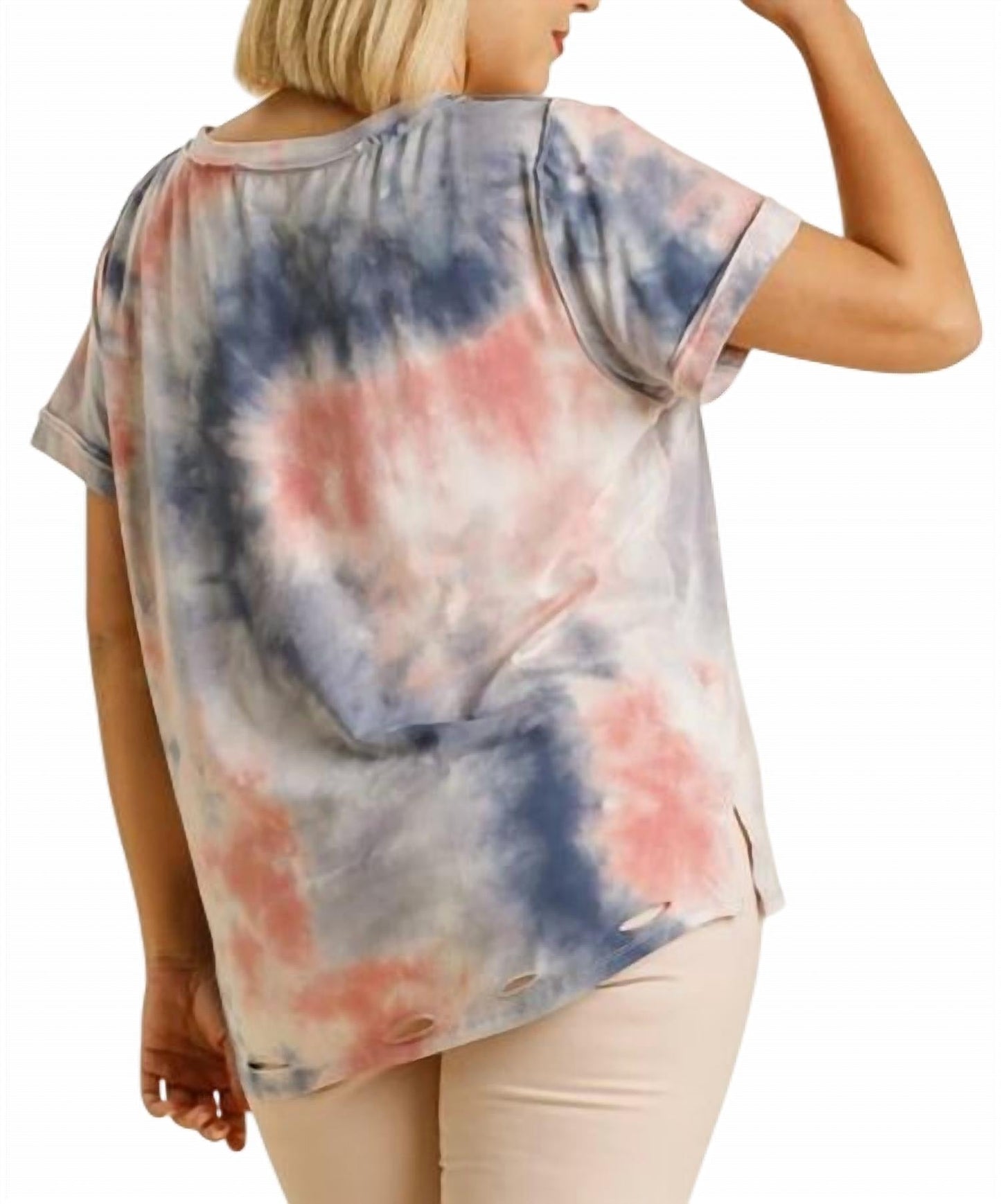 Umgee - Distressed Tie Dye Top