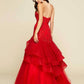 Mac Duggal - Lace Ruffled Tulle Ball Gown