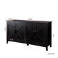 Cabinet With 4 Doors and 4 Open Shelves Freestanding Sideboard