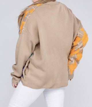 Davi & Dani - Plus V Neck Button Front Cardigan