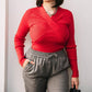 Steve Madden - Crossover Ribbed Sweater