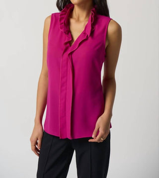 Joseph Ribkoff - Georgette Top With Ruffles