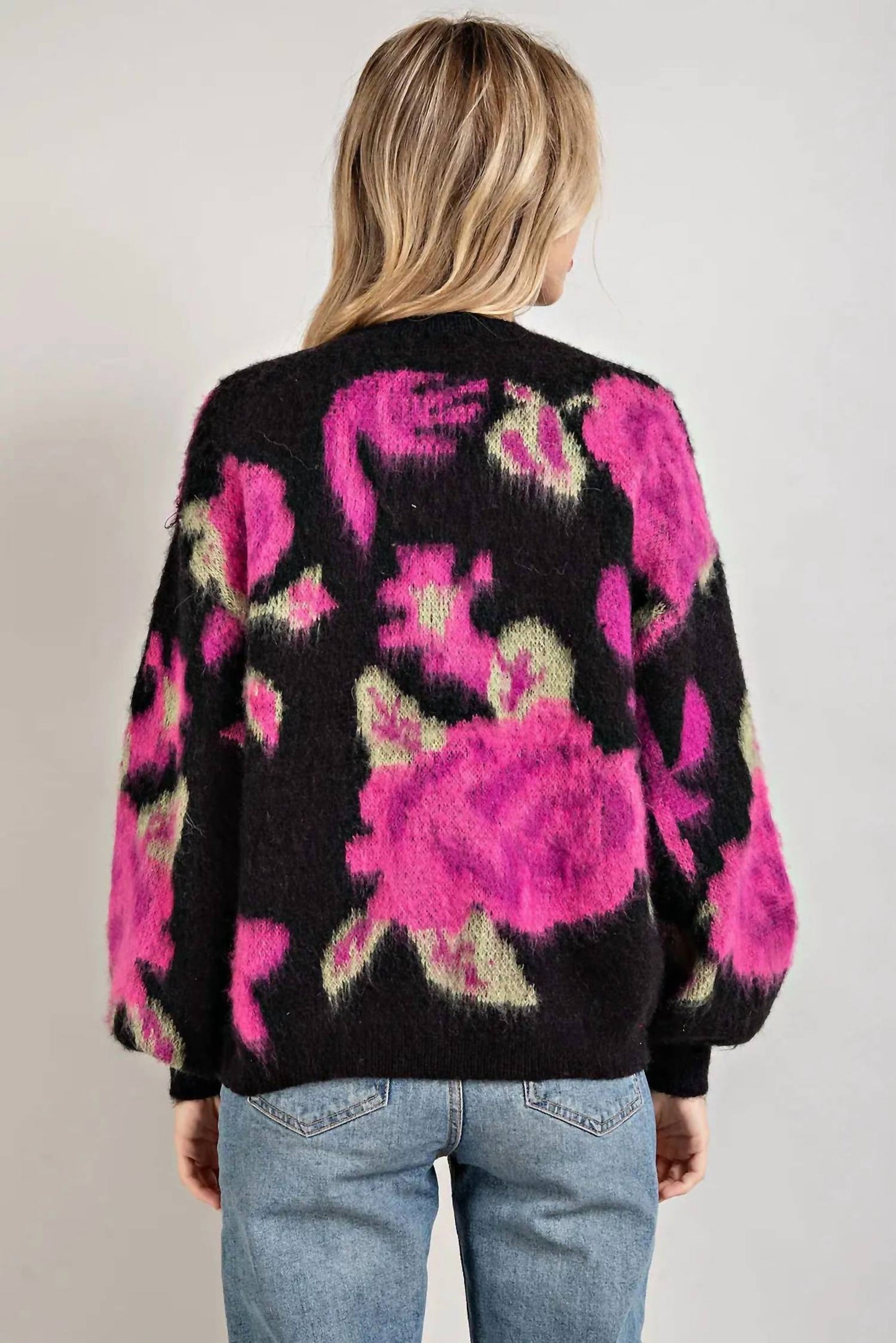 143 Story - Finnegan Fuzzy Flower Sweater