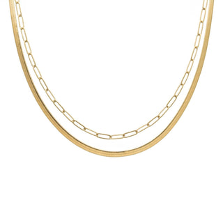 Brenda Grands - Women's Herringbone Layered Necklace