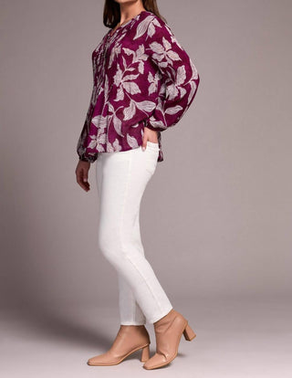 Tribal - Pintuck Lace Up Blouse