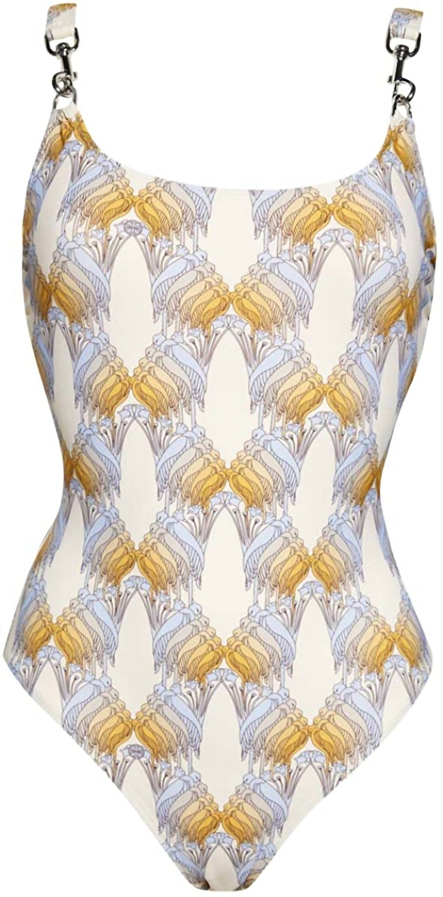 Tory Burch - Women's Printed Clip Tank One Piece Swimsuit