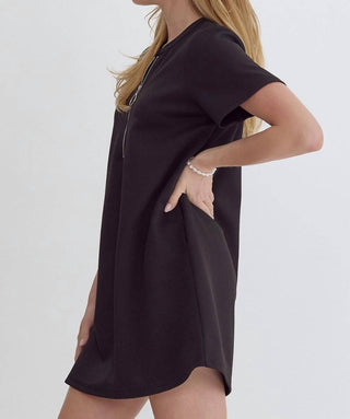 Entro - Feeling Like a Boss Textured Dress