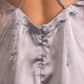 Free People - intimately Darling Mini Slip Dress Lavender Satin Rhinestone