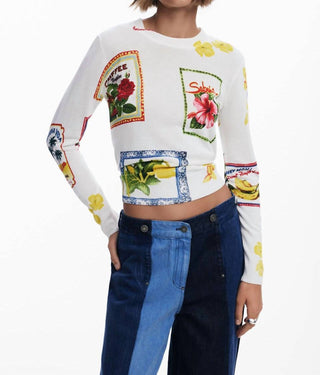 Desigual - Tropical Stamps Sweater - Petite