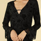 Honey Punch - Floral Velvet Burnout Dress