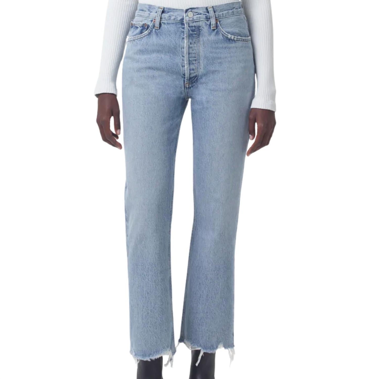 Agolde - Women's Mid Rise Relaxed Boot Jeans