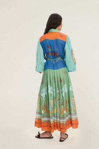 Alemais - Surrealist Ramie Shirtdress