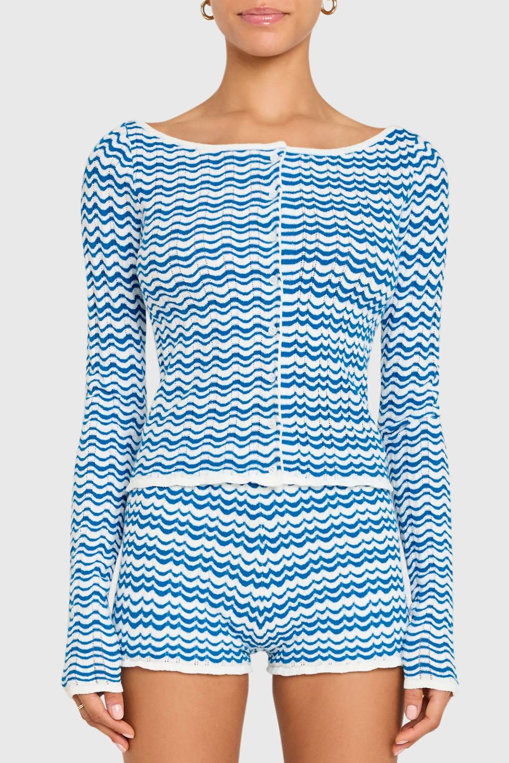 Amanda Uprichard - Breezy Long Sleeve Striped Cardigan