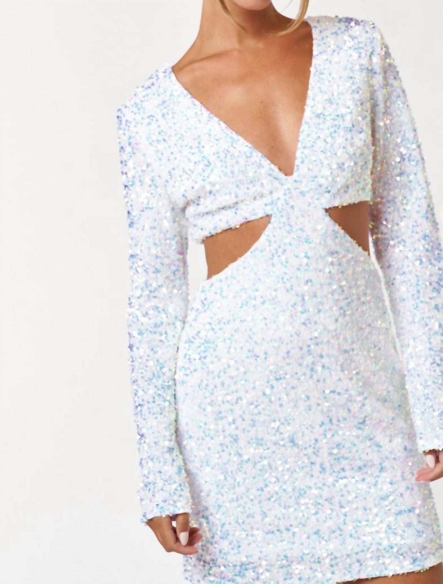 Blue Blush - Always Celebrating Cut Out Dress