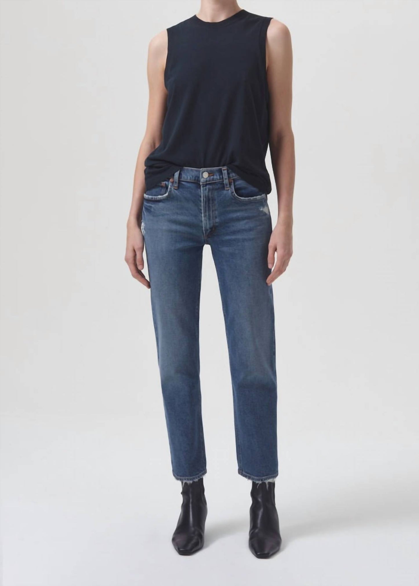 Agolde - Kye Mid Rise Straight Crop Jeans