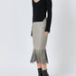 Endless Rose - Fringe Faux Leather Midi Skirt