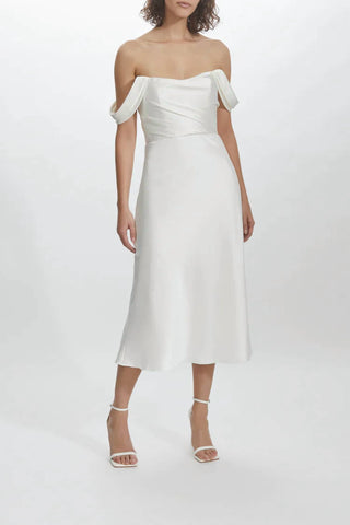 Amsale - Off The Shoulder Bias Cut Wedding Dress