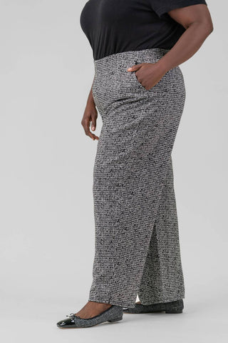 Nic + Zoe - Etched Tweed Wide Leg Ankle Pants - Plus