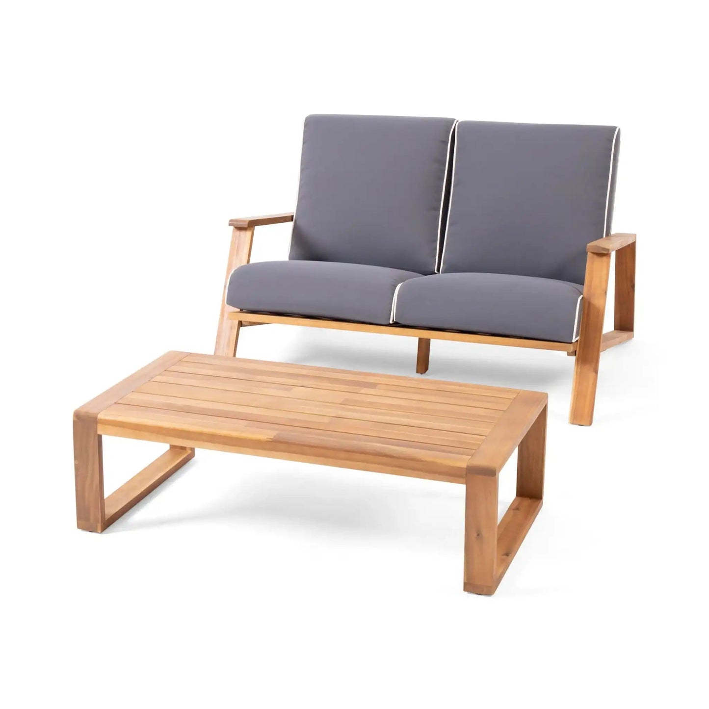 Paloma Contemporary Loveseat and Coffee Table Set
