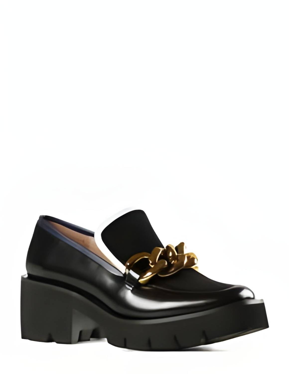 All Black - Chunk Links Lady Lugg Loafer