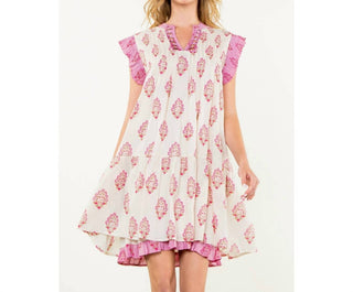 Thml - Sleeveless Pintuck Floral Print Dress