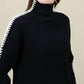 27 Miles Malibu - Marullo Stitch Cashmere Mock Neck Sweater