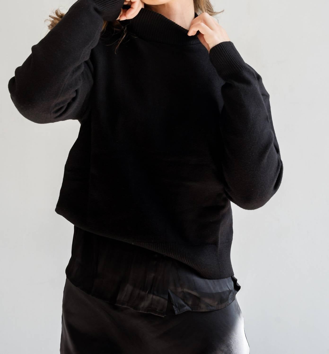 Mima Rosso - Knit Mockneck Boxy Top