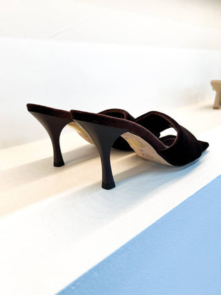 Alohas - Women's Puffy Velvet Block Heel