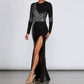 Gaje - Lita Heat Stone High Slit Formal Evening Dress