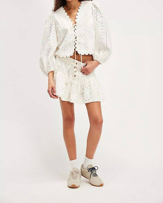 Free People - Roselle Eyelet Mini Skirt