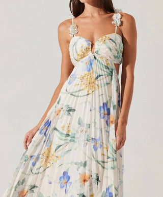 Astr - Emese Floral Pleated Maxi Dress