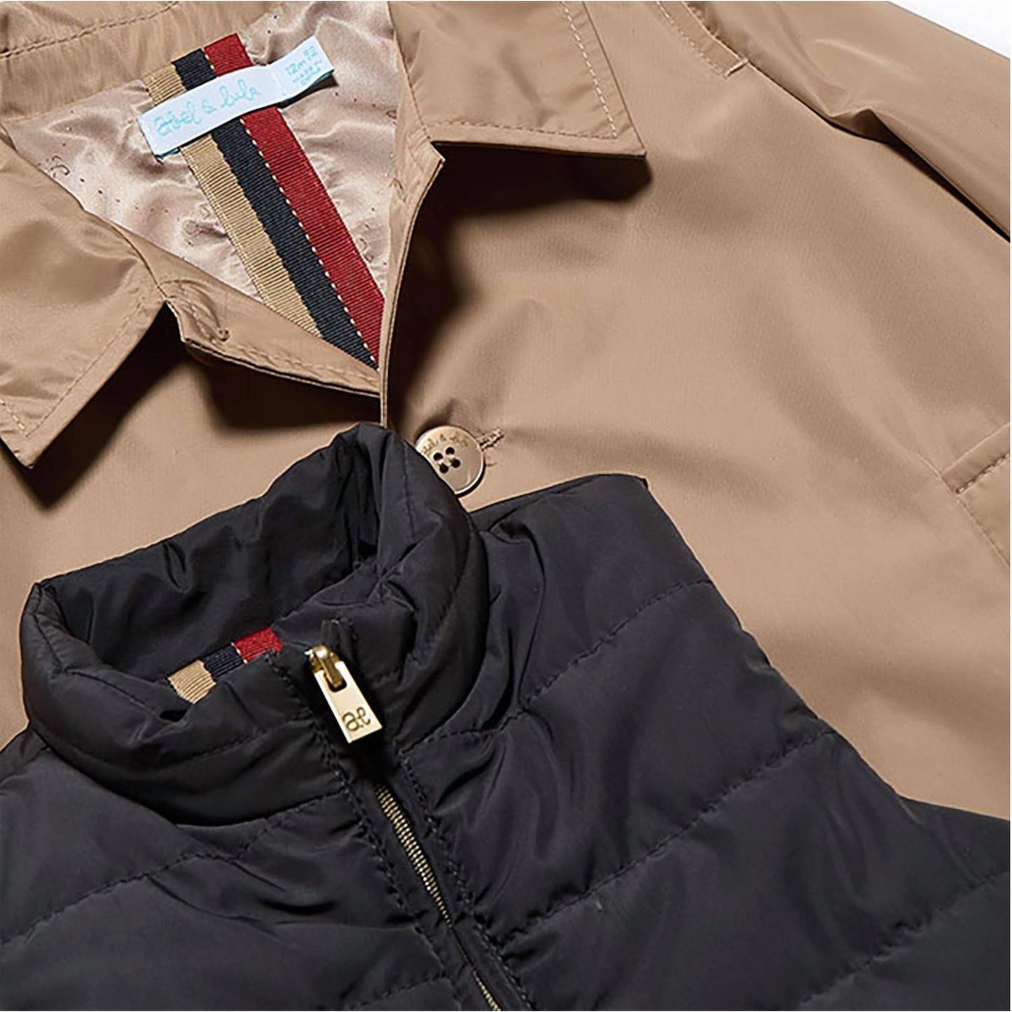 Abel & Lula - Baby Trench Coat With Interior Vest