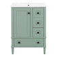 Bathroom Vanity With Integrated Basin, Soft Close Drawers, Door Mounted Double Layer Shelf