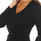 Joseph Ribkoff - Knot Front Slit Midi Sheath Dress