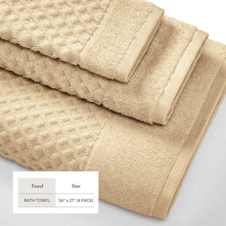 Cotton Diamond Waffle Weave Bath Towel Set - Grayson Collection