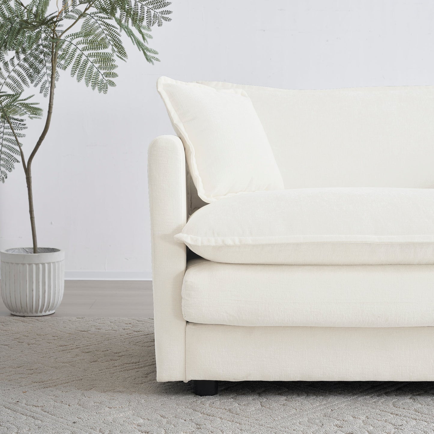 Comfy Deep Single Seat Sofa Upholstered Reading Armchair